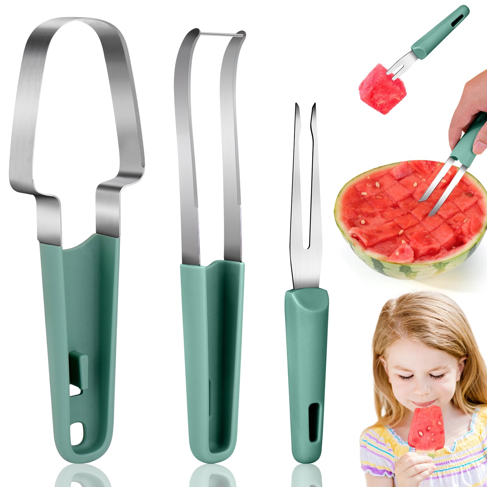 Watermelon Slicer Cutter - Set 3 in 1 Forchetta Taglia-Arancia